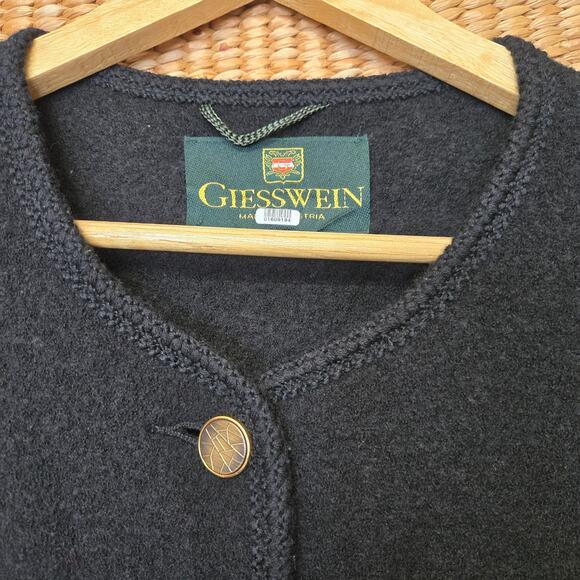 Giesswein Womens Old Money Vtg Boiled Wool Austrian Trachten Cardigan 16 (EU 44) - Picture 8 of 12